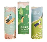Generic 3pcs Car Tissue Box Round Cylinder Design Skin Friendly Pulp Paper Tissues for Nose and Hands for Use on The Road in The Car