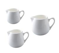 Generic 3pcs Ceramic Jam Containers with Handle, White Storage Containers for Western Food Jam Cups, Smooth Surface and No Burrs, Suitable for Hotel and Western Restaurant Use, Capacity