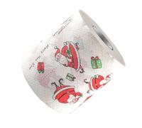 Generic 3pcs Christmas Toilet Paper Rolls with Santa Claus Printed Design, Soft Paper Material, Multi-Layer Thickness for Festival Party and Bathroom Decorations
