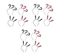 Generic 3pcs Creative Question Mark Headband Hair Hoop for Women Comfortable Party Hair Accessories for Christmas Halloween Photo Booth and Festival Favors