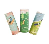 Generic 3pcs Cylinder Tissue Box for Car Soft Pulp Paper Facial Tissues for Hands and Face Creative and Lovely Design the Road Use