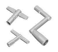 Generic 3pcs Drum Key Guitar Tuner Drum Torque Tuning Key Tuner Acoustic Guitar Tuners Chuck Keys for Drill Wrench Electric Fence Drill Chuck Adjustable Silver Stainless Steel