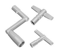 Generic 3pcs Drum Key Keys Guitar Tuner Drill Chuck Guitar Sealed Tuning Pegs Chuck Key Adjustable Tuners Drum Torque Tuning Key Wrench Tuner Acoustic Guitar Stainless Steel Silver