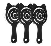 Generic 3pcs Ear Detangling Hair Brush Vented Wet Dry Hair Combs for Gentle Knot Removal Blow Drying Airflow Design with Comfortable Grip
