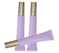 Generic 3pcs Frosted Eye Cream Bottle Refillable Eye Cream Tube Night Cream Toothpaste Lip Liner Toiletries Tubes Refillable Empty Mascara Essential Oil Diffuser Lip Gloss Tube Purple Pe