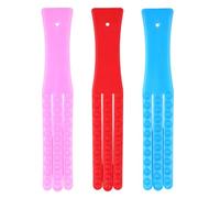 Generic 3pcs Full-Body Extended Acupoint Massage Hammer Pat Set, Back and Body Tapping Sticks for Muscle Relief, Includes Blue, Red, and Pink Handheld Massagers for Wellness Random Color