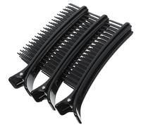 Generic 3pcs Hair Styling Clips for Volume and Firm Hold Black Plastic Sectioning Hair Clips for Decoration at Home Use for Friends and Family