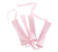 Generic 3pcs Heatless Jumbo Curling Rods Hair Curlers for Women, Soft Pink Ribbon Rollers, No Damage Overnight Hair Styling for Thick, Long Curls