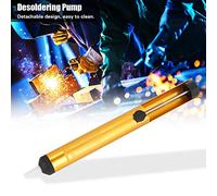 Generic 3Pcs High Suction Desoldering Pump with Anti-Slip Handle for Easily Removing Solder from Circuit Boards (All Aluminum Gold)