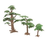 Generic 3Pcs Miniature Fake Tree Model Set for Train Scenery, Simulation Plant Decor with Small, Medium Large Landscape Trees for DIY Sand Table and Hobby Accessories