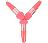 Generic 3Pcs Multipurpose Beauty Sponge Set with Tulip and Heart-Shaped Makeup Blenders, Wet and Dry Face Makeup Applicators for Women, Travel-Friendly Watermelon Red Case