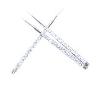 Generic 3pcs Nail Art Brush Set with Marbling Handle Fine Liner Pens for Manicure Nail Drawing Tools 11/15/20MM for Professional and Home Use