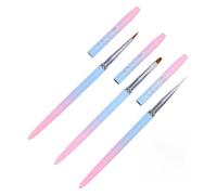 Generic 3pcs Nail Art Pen Pen Dotting Nail Art Sponge Decor Hand Solid Toenail Nail Stickers Gel Nail Polish Clippers Tools Impress Nail Art Brush Nail Painting Tool Metal