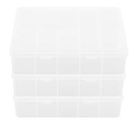 Generic 3pcs Nail Piece Storage Box Nail Art Organizer Case for 500 Fake Tip Storage Container for Art Supplies and Accessories