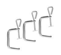 Generic 3pcs Noodle Machine Fixing Clip Handles Manual Pasta Machine Fixing Handle Fixing Kitchen Manual Handheld Tool Part Clip Metal Handheld Noodle Maker Fixing Clip Silver Ferroalloy