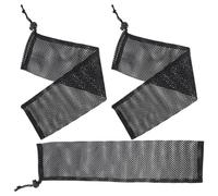 Generic 3Pcs Outdoor Hanging Mesh Bird Feeder Bags with Drawstring Wild Birds Food Finch Feeding Sack for Garden and Backyard Use