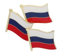 Generic 3PCS Patriotic Russian Flag Lapel Pins Durable Metal Brooch for School Events and Team Activities Craftsmanship with Detailed Finish Collectible Accessory