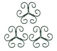 Generic 3pcs Plant Holding Fixing Clip Anti-Toppling Climbing Bracket | 3 x Plant Supports anti topple clip heart-shaped vine bracket durable metal with paint coating fits climbing alocasia