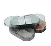 Generic 3pcs Portable Weekly Pill Holder with Compartments Airtight Medication Organizer for Travel and Daily Use Small Plastic Dosette Box for Pills Vitamins and Supplements Storage