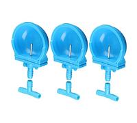 Generic 3pcs Rabbit Drinking Bowl Chick Feeder Pig Livestock Animals Water Trough Chicken for Hens Coolers Fountain Coop Wet Cat Water Bowl Dispenser Fish Bucket Kit Tank Plastic Blue