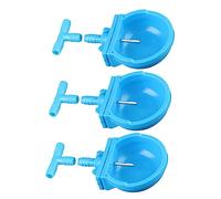 Generic 3pcs Rabbit Drinking Bowl Tank Bottle Cups Hens Water Dispenser Water Trough Heater Chick Feeders and Dispensers Cage Fountain Fish Water Container Rabbit Water Feeder Blue Plastic
