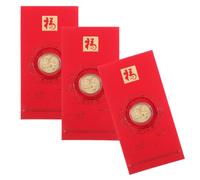 Generic 3pcs Red Packet Envelopes Chinese Hongbao Red Pocket Envelopes Paper and Plastic Year the Snake 2025 New Year for Spring Festival and Festive Occasions