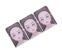 Generic 3pcs Reusable Painting Makeup Practice Board Portable Face Paint Template for Kids Facials A4 Size