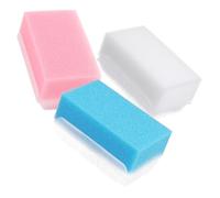 Generic 3pcs Sensory Bath Brushes for, Soft Body Scrubber and Shower Cleaning Brush Set, White Pink Blue, Suitable for Newborn Cap Treatment and Early Education Massage