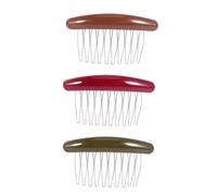 Generic 3pcs Side Hair Combs for Women and Acrylic Material Assorted Colour Simple and Fashion Style Hold Hair Firmly and Take out Suitable for Dances and Shopping Color