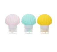 Generic 3pcs Silicone Travel Bottles for Toiletries with PVC Bag Leakproof Refillable Containers for Shampoo Lotion Conditioner Portable Lightweight Cosmetic Bottles for Travel Outdoors