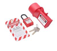 Generic 3Pcs Socket Lockout Device Industrial Plug Lock for Electrical Safety in Power Isolation Areas Made of Durable Polypropylene