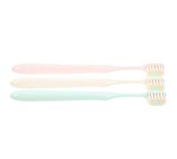 Generic 3pcs Soft Toothbrush Set for Adults with Wide and Thin Brush Head, Plastic Material, Designed for Daily Use at Home, Providing Thorough Cleaning and Protection