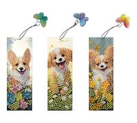Generic 3Pcs Special Shape Cartoon Characters Diamond Bookmark Art Projects DIY Bookmarks Diamond Painting Kits Diamond Painting Bookmark Making Kit for Adults Beginners