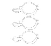 Generic 3pcs Stainless Steel Jar Wire Clamp Jar Seals Replacement Silver Lid Sealing Clip for Home Kitchens and Storage