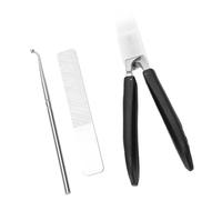 Generic 3pcs Stainless Steel Nail Clipper Pusher Set, Professional Nail Maintenance Tools for On-the-Go Grooming, Includes File and Trimmer