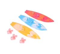 Generic 3pcs Surfboard Table Birthday Little Swimming Beachy Small Aqua for Mini Surfboard Ornament Summer Decoration Surfer Hawaiian Crafts Beach Decor Surf