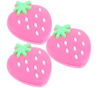 Generic 3pcs Tennis Racquet Dampeners Silicone Cute Shape Unique Ornament Pink Lightweight Shock Absorbers Easy to Install Keep Stability for Tennis Play
