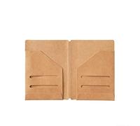Generic 3Pcs Travel Kraft Paper Passport Holder, File Folder Travelers Notebook Accessories