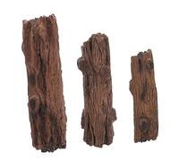 Generic 3pcs Tree Stump Wood Ornaments Stumps Model Tree Stump Figurines Cakw Tree Stump Patio Mini Stump Photo Prop Small Rocks for Beach Cake Toppers Lil Woodzeez Ocean Log Coffee Pvc