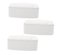 Generic 3pcs Wet Wipes Dispenser Box with Lids Portable Refillable Wipe Container Lightweight Compact Tissue Holder for Home Nursery Diaper Bag and Travel Storage