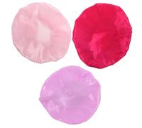 Generic 3pcs Wide Brim Elastic Sleeping Caps in Candy Colours, Comfortable Breathable Polyester Night Hats, Keeps Hair in Place, Suitable for Nighttime Use