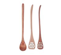 Generic 3pcs Wooden Honey Dipper Stick, Reusable Long Handle Honey Spoon for Maple Syrup Molasses, with Honeycomb Carving Pattern and Slick Surface