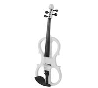 Generic 4/4 Electric Violin Kit Ergonomic Silent Violin for Performance and Practice Lightweight Durable Material (White)