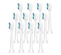 Generic 4 Brush Heads, Compatible with Philips, Sonicare 1100 2100 | 4100, 4300, 5100, 5300, 6100, 6500, 7000, 7300, 7500(White-12 Pcs)