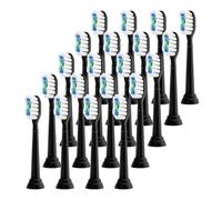 Generic 4 Brush Heads, Compatible with Philips, Sonicare 1100 2100 | 4100, 4300, 5100, 5300, 6100, 6500, 7000, 7300, 7500(Black-20 Pcs)
