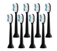 Generic 4 Brush Heads, Compatible with Philips, Sonicare 1100 2100 | 4100, 4300, 5100, 5300, 6100, 6500, 7000, 7300, 7500(Black-8 Pcs)
