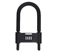 Generic 4 Digit Combination Padlock, Heavy Duty Anti Theft Bike U Lock with Adjustable Shackle and Silicone Sleeve, for Glass Door Gate Shed Fence Bike Motorcycle Scooter