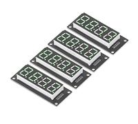 Generic 4 Digit Digital Tube Display Module, Accurate Wiring for Fast Setup, 7 Segments LED Clock for DIY Projects, 0.56in, 4 Set (Green MRA041A)