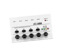 Generic 4 Input Audio Mixer Sound Mixing Board Console System Mixer for Small Clubs or Bars, White