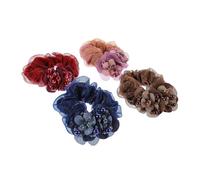 Generic 4 Pack Women's Hair Accessories Stretchy Elastic Ponytail Holder for Women Decorative Hair Ties